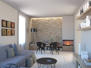 Nuove atmosfere in una casa degli anni '20, 3d-arch 3d-arch Livings de estilo moderno