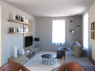 Nuove atmosfere in una casa degli anni '20, 3d-arch 3d-arch Modern living room
