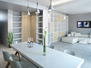 Parete attrezzata con sorpresa, 3d-arch 3d-arch Modern living room