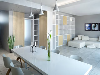 Parete attrezzata con sorpresa, 3d-arch 3d-arch Modern living room