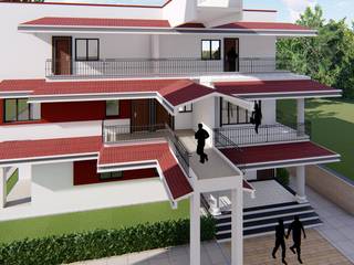 Fernandes Brothers @ Nagoa, Goa, Cfolios Design And Construction Solutions Pvt Ltd Cfolios Design And Construction Solutions Pvt Ltd Dom wielorodzinny