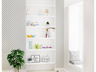 Tapety dla dzieci i młodzieży - KOLEKCJA JUST SIMPLE, Humpty Dumpty Room Decoration Humpty Dumpty Room Decoration Study/office Grey