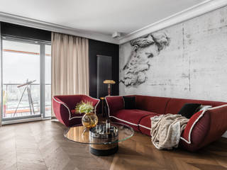APARTAMENT NAD MOTŁAWĄ - GDAŃSK Anna Serafin Architektura Wnętrz Klasyczny salon