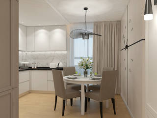 Проект квартиры 70 м2 в ЖК Малевич, Дизайн Студия 33 Дизайн Студия 33 Nhà bếp phong cách hiện đại