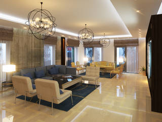Private Residential Villa Type X - Madinaty , SIGMA Designs SIGMA Designs Salas modernas