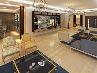 Private Residential Villa Type X - Madinaty , SIGMA Designs SIGMA Designs モダンデザインの リビング