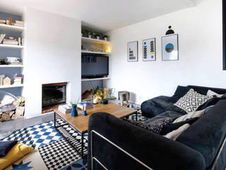 Maison Tresses, Julie Chatelain Julie Chatelain Scandinavian style living room