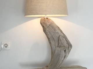 Tischlampe aus Treibholz - Segelschiff, Meister Lampe Meister Lampe غرفة المعيشة