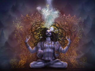 Purchase “Gangadhar” Shiva Painting at Indian Art Ideas, Indian Art Ideas Indian Art Ideas Інші кімнати