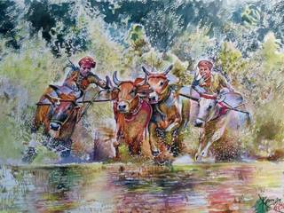 Buy “Animal” Watercolor Painting Online, Indian Art Ideas Indian Art Ideas ІлюстраціїКартини та картини