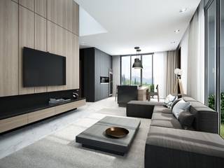 3BHK, Rebel Designs Rebel Designs Modern living room Plywood