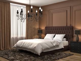 2bhk with open kitchen, Rebel Designs Rebel Designs Minimalist bedroom Copper/Bronze/Brass