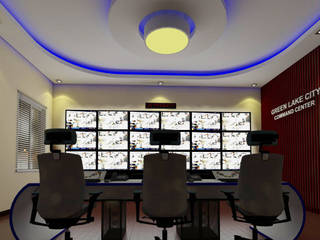 Command Center Kantor Pengelola Green Lake City, CAA Architect CAA Architect مساحات تجارية