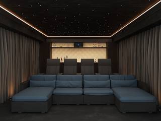 Cheshire Home Cinema Room, Custom Controls Custom Controls Sprzęty RTV