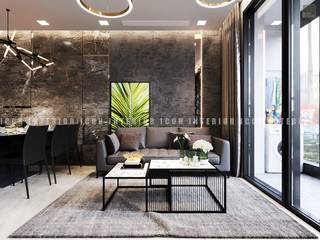 Nội thất căn hộ Vinhomes Golden River - Tòa Aqua, ICON INTERIOR ICON INTERIOR Salas de estilo moderno
