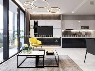 Nội thất căn hộ Vinhomes Golden River - Tòa Aqua, ICON INTERIOR ICON INTERIOR Modern Living Room