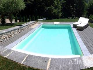 Piscina interrata in abitazione privata, Alimon Piscine Alimon Piscine สระในสวน