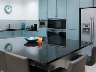 Gloss Blue Kitchen, Cleveland Kitchens Cleveland Kitchens مطبخ