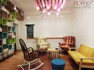 Retro Industrial Cafe, inDfinity Design (M) SDN BHD inDfinity Design (M) SDN BHD Salones de eventos de estilo ecléctico