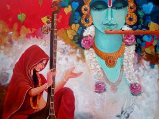 Pick Divine “Meera ke krishna 3” Radha Krishna Painting from Indian Art Ideas! , Indian Art Ideas Indian Art Ideas ІлюстраціїКартини та картини