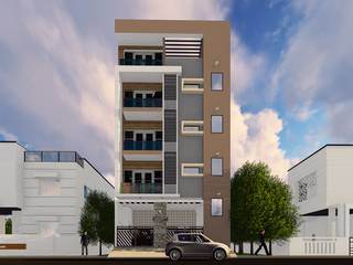 Reddy Residence @ Bengaluru, Cfolios Design And Construction Solutions Pvt Ltd Cfolios Design And Construction Solutions Pvt Ltd Habitações multifamiliares