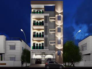 Reddy Residence @ Bengaluru, Cfolios Design And Construction Solutions Pvt Ltd Cfolios Design And Construction Solutions Pvt Ltd Habitações multifamiliares