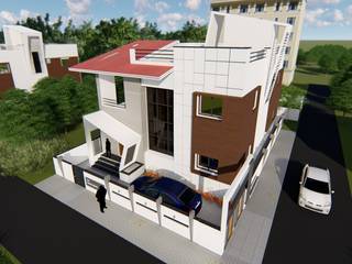 Dhandargi Residence @ Bagalkot, Cfolios Design And Construction Solutions Pvt Ltd Cfolios Design And Construction Solutions Pvt Ltd Bungalow