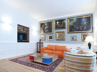 Antique & Contemporary, Filippo Colombetti, Architetto Filippo Colombetti, Architetto غرفة المعيشة