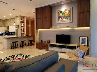 Modern Industrial Condo, inDfinity Design (M) SDN BHD inDfinity Design (M) SDN BHD Modern living room
