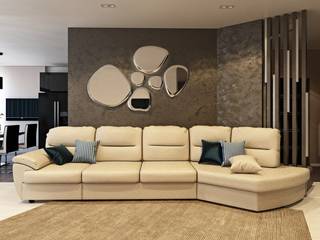 3к.кв. в ЖК Лазурная Симфония (101 м.кв.), ДизайнМастер ДизайнМастер Modern Living Room
