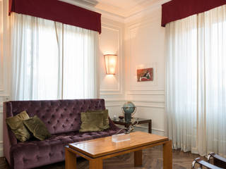 M.O.I. Architetti - Appartamento Quartiere Trieste, Paolo Fusco Photo Paolo Fusco Photo Eclectic style living room White
