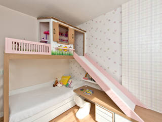 Quarto infantil com escorregador, Espaço do Traço arquitetura Espaço do Traço arquitetura Kinderzimmer Mädchen