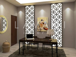 Chinese Style Work Room , Lavani Interior Lavani Interior 和風デザインの 書斎 木 木目調