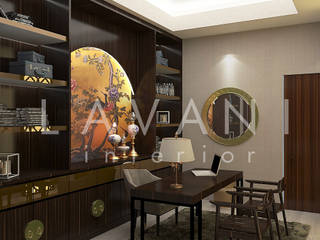 Chinese Style Work Room , Lavani Interior Lavani Interior Ruang Studi/Kantor Gaya Asia Kayu Wood effect