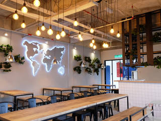 Eco Rustic . Office Cafeteria, inDfinity Design (M) SDN BHD inDfinity Design (M) SDN BHD Rustic style museums