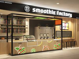 Modern Industrial . Smoothie Factory Sunway Velocity, inDfinity Design (M) SDN BHD inDfinity Design (M) SDN BHD Commercial spaces