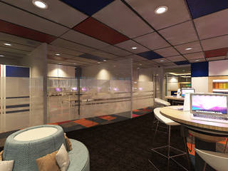 Modern . Colours . Office, inDfinity Design (M) SDN BHD inDfinity Design (M) SDN BHD Modern bars & clubs