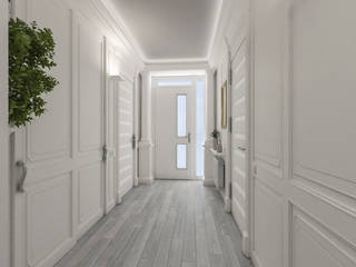 Progetto villetta "New Classic", studiosagitair studiosagitair Classic style corridor, hallway and stairs