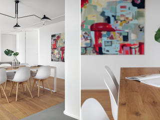 Apartament w Silver House, Studio Potorska Studio Potorska Minimalistyczny salon
