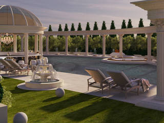 Swimming pool and landscape, dal design office dal design office مسبح
