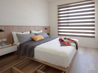 輕北歐紓壓宅, 極簡室內設計 Simple Design Studio 極簡室內設計 Simple Design Studio Kamar Tidur Gaya Skandinavia