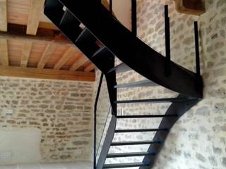 escalier en acier avec marches en valchromat, Escalissime Escalissime 階段