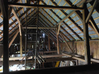 studio built into a loft-conversion in an old barn adjacent to a country house, allmermacke allmermacke