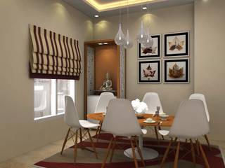 3BHK,Manish Nagar, Nagpur, Form & Function Form & Function Salones de estilo moderno