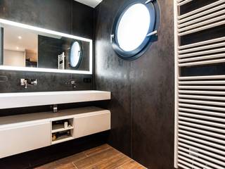 Salle de bain moderne noire, Pixcity Pixcity Phòng tắm phong cách hiện đại
