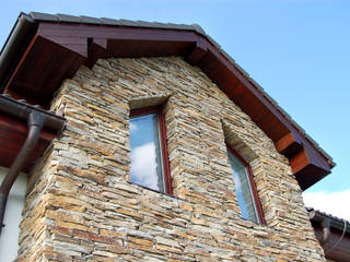 Steinfassade - Modern Rustic, Tschechische Steinmetze Tschechische Steinmetze Rustikale Häuser