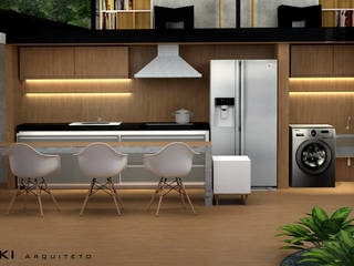 Loft, Fabio Mimaki Arquitetura Fabio Mimaki Arquitetura Kitchen units کنکریٹ