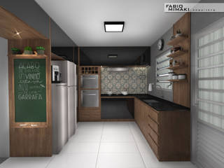 Cozinha, Fabio Mimaki Arquitetura Fabio Mimaki Arquitetura Muebles de cocinas Madera Acabado en madera