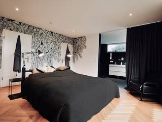 Redesign Schlafzimmer, HAUSSTATTER - interior redesign HAUSSTATTER - interior redesign Eclectic style bedroom