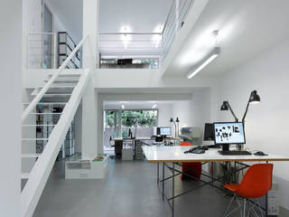 Umbau eines 50er-Jahre Wohnhauses F41, pier7 architekten gmbh pier7 architekten gmbh مكتب عمل أو دراسة